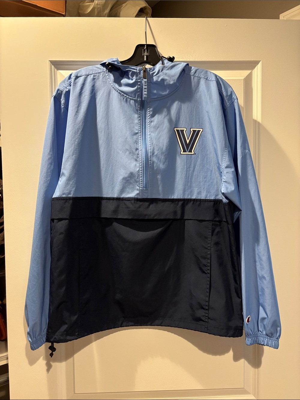 Villanova Champion Light Blue Half Zip Rain Jacket